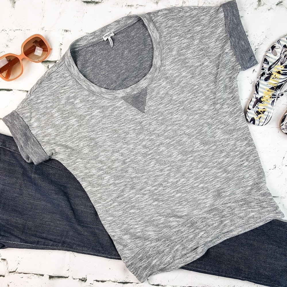 Splendid Gray Short Sleeve Sweatshirt
